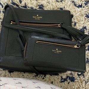 Kate spade black bag and matching wallet